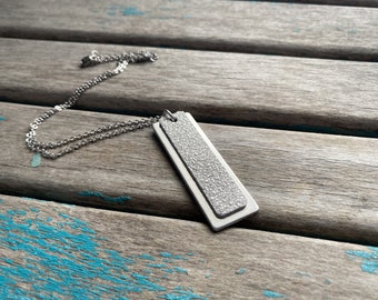 Silver/White Sparkle Leather and Silver Necklace- Metal and Leather Necklace