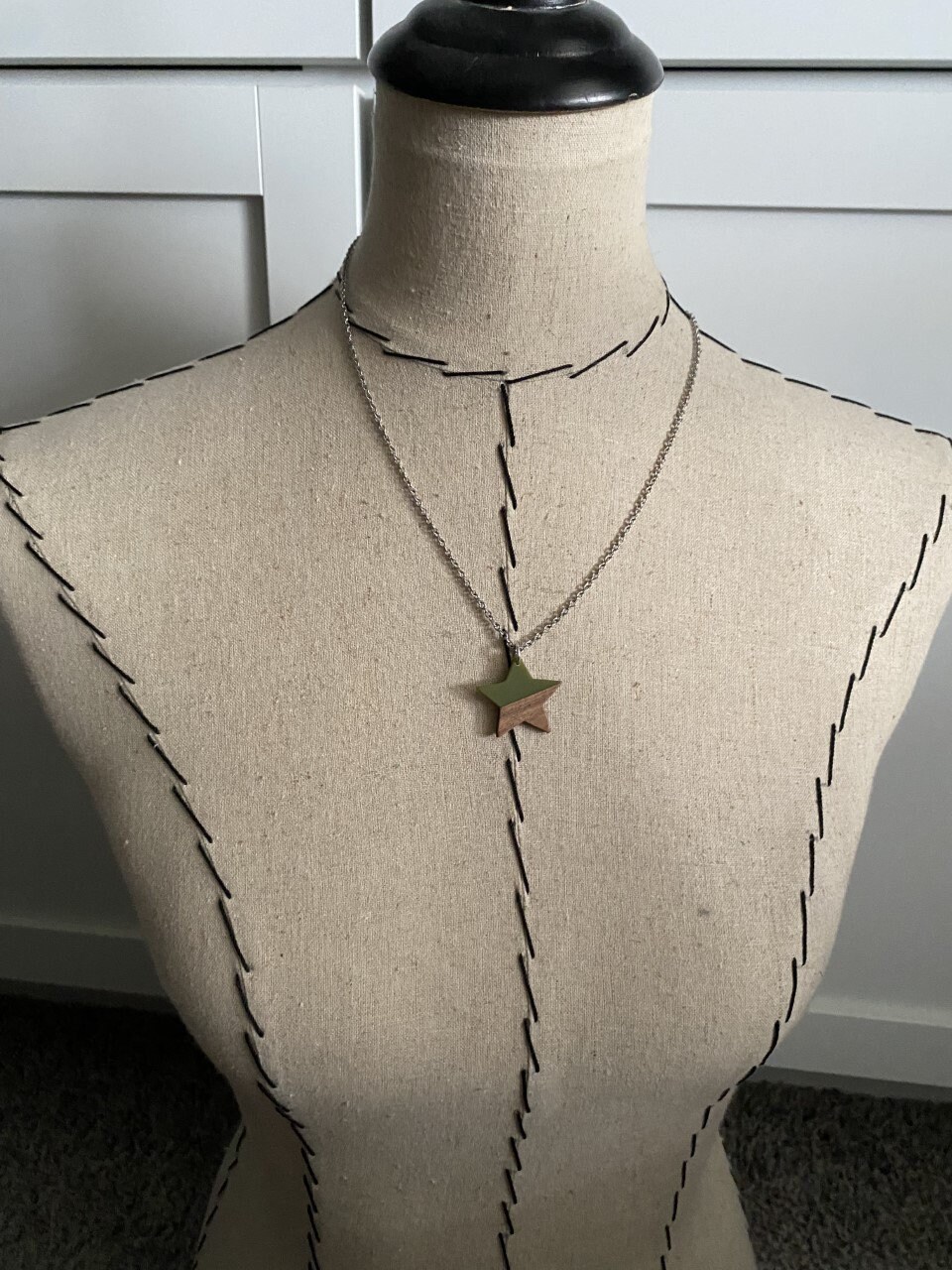 【YEGG】25ss Wood star necklace Star Necklace