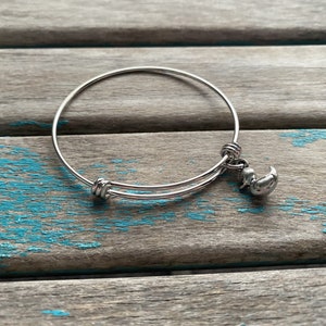 Duck Charm Bangle Bracelet - Adjustable