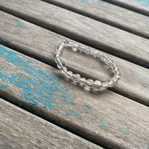 Clear Glass Beaded Bracelet- One of a kind Glass Bracelet
