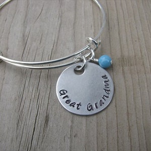 Great Grandma Bracelet, &quot;Great Grandma&quot; with an accent bead of your choice