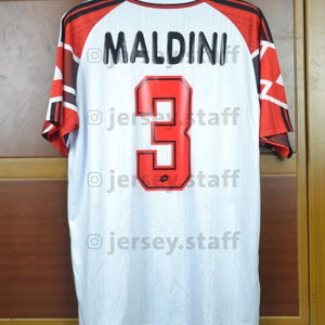 Rare Maldini 3 Milan AC Jersey FC 1997 1998 Retro Football Vintage Shirt Trikot Away Blokecore Y2k Italy Kit Camiseta Soccer Black Copa