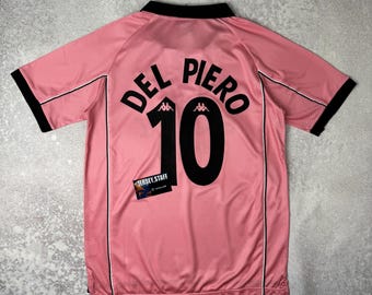 Del Piero 10 Juventus Jersey FC 1997 1998 Pink Retro Football Vintage Shirt Trikot Away Blokecore Y2k Italy Kit Camiseta Soccer
