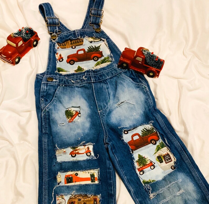 distressed baby overalls