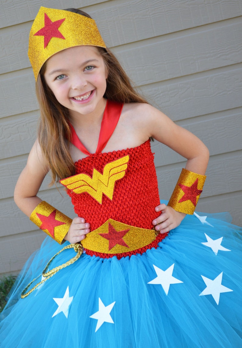 Les Filles Wonder Woman Costume Wonder Super Heros Femme Etsy