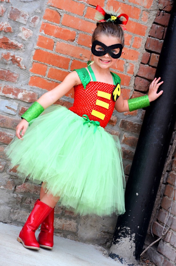 Robin Superhero Costume-Tutu Dress Perfect for Birthday