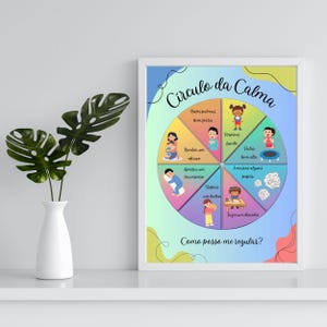 Cartaz Círculo da Calma Infantil, Autorregulação Emocional, PDF Imprimível para Pais, Professores e Terapeutas