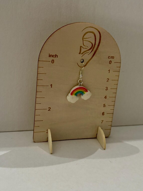 Boucles d'oreilles Arbre de vie feuilles multicolores arc-en-ciel – LA MANCHE MINIATURE