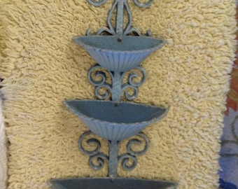 VTG 1960's Cast Metal Sexton 3-tier Planter USA Ornamental Chippy Shabby Chic