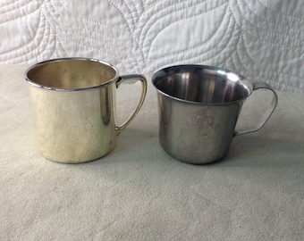 VTG Plated Childs Alphabet cut and Christening Cup. 1930-1950's Traditional Gift