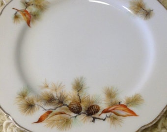 VTG 1950 Pine Tree Fine Translucent China Japan (RARE Pattern) MCM Traditional
