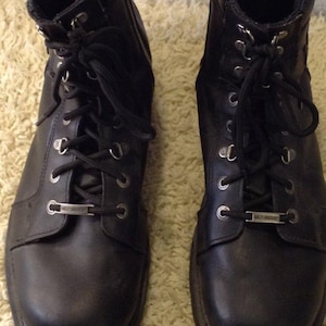 VTG 2000 Harley 13M Leather Riding Boots with Skull Badge, Goodyear welts, Moto Men main image 2