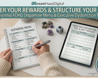 ADHD Dopamine Menu Printable, Neurodivergent Daily Routine Tracker, Executive Dysfunction Tool, Brain Reward Checklist PDF