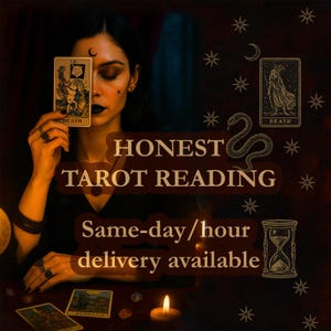 Lectura de Tarot Personalizada y Honesta, 7 Cartas del Tarot, Guía Espiritual Intuitiva, Lectura de Tarot Místico en PDF, Tarot con Entrega Rápida y Perspicaz