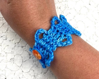 Digital Crochet Pattern for an Easy Crochet Cuff Bracelet