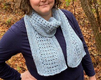 Digital Crochet Pattern for a Winter Scarf for Women Men Unisex