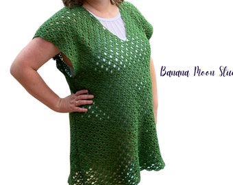 Digital Crochet Pattern for a Summer Lace Swimsuit Cover Up
