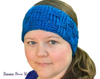 Digital Crochet Pattern for a Basketweave Stitch Ear Warmer Headband