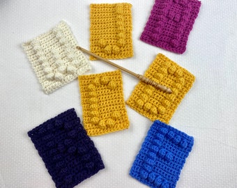 Digital Crochet Pattern for a Bobble Stitch Alphabet of Capital Letters
