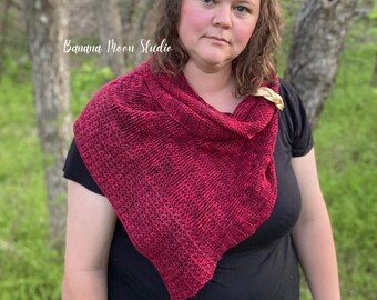 Digital Crochet Pattern for a Triangular Shawl
