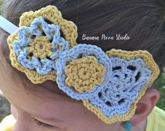 Digital Crochet Pattern for a Crochet Flower Headband