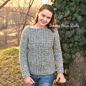 Digital Crochet Pattern for a Women's Raglan Sleeve Pullover Sweater image 9