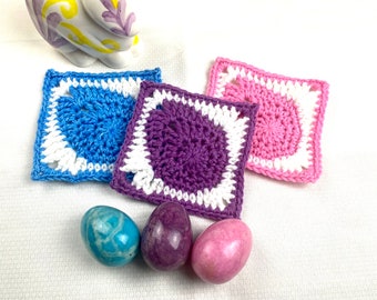 Digital Crochet Pattern for an Easter Egg Blanket Square
