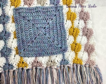 Digital Crochet Pattern for a Striped Pocket Wrap