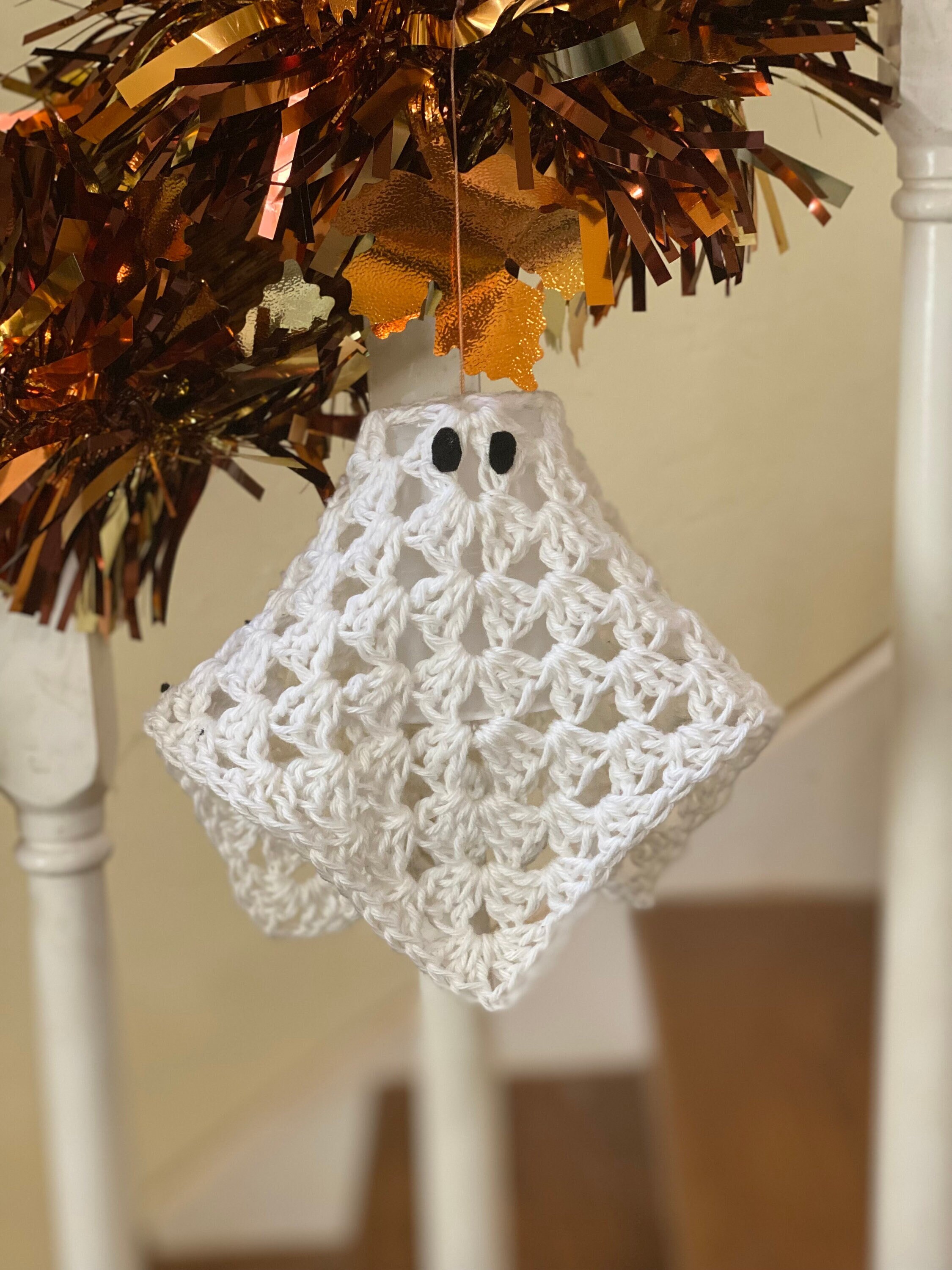 Digital Crochet Pattern for a Hanging Halloween Ghost Ornament - Etsy