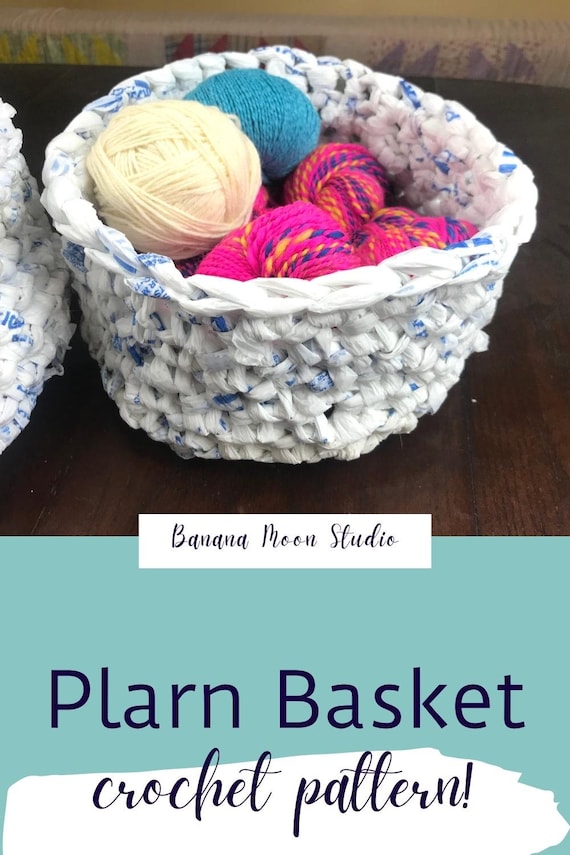 Crochet plarn basket new arrivals