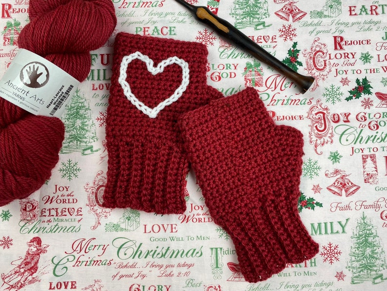 Digital Crochet Pattern For Fingerless Mitts For Adults and Children image 2