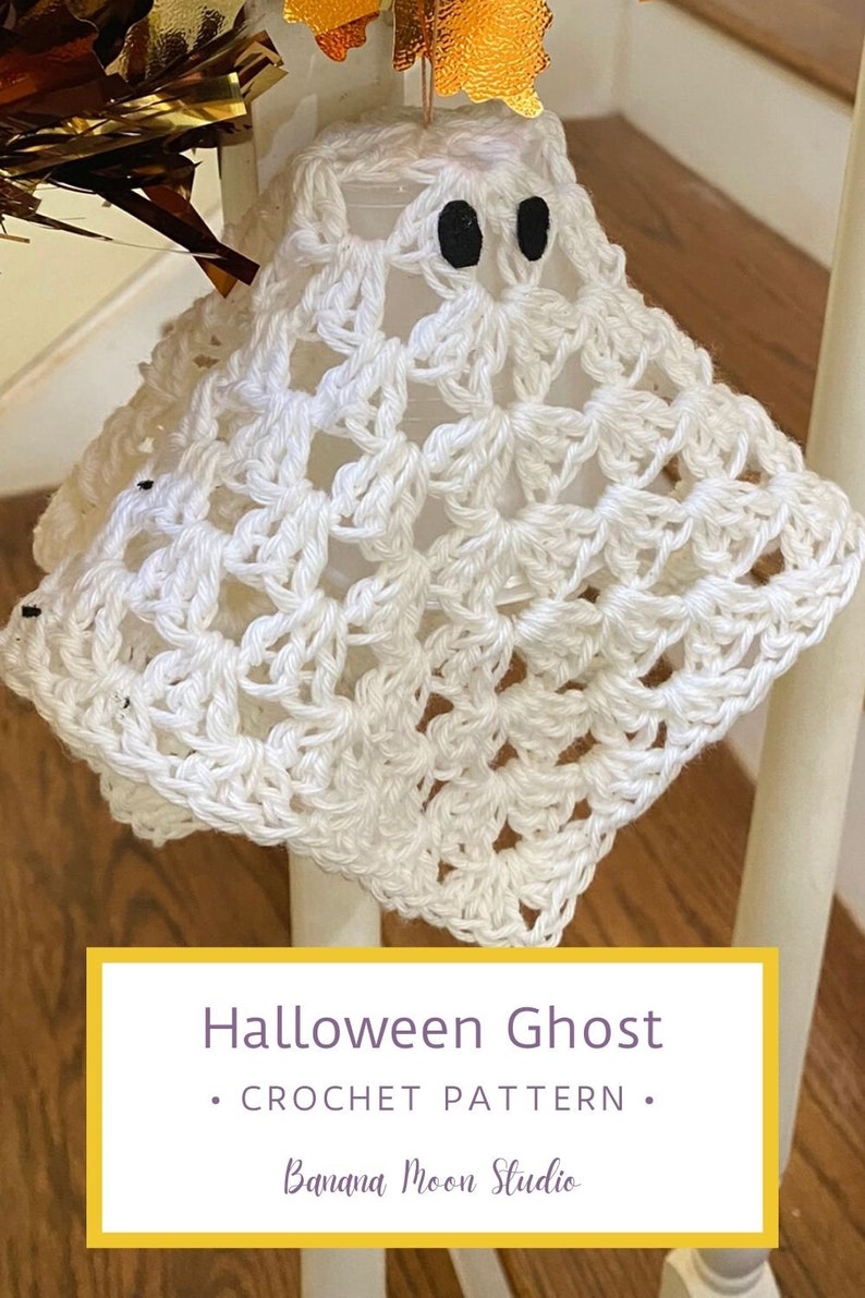 Digital Crochet Pattern for a Hanging Halloween Ghost Ornament - Etsy