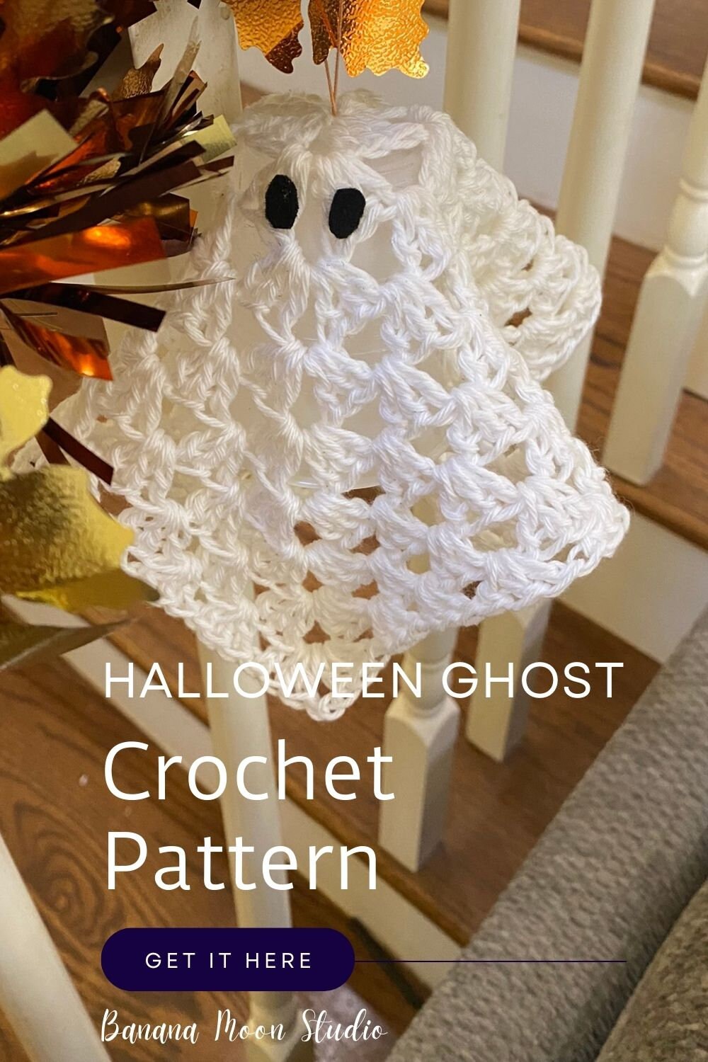 Digital Crochet Pattern for a Hanging Halloween Ghost Ornament - Etsy