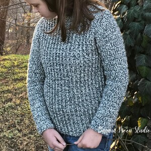 Digital Crochet Pattern for a Women's Raglan Sleeve Pullover Sweater image 8