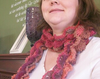 Digital Crochet Pattern for a Ruffle Winter Scarf