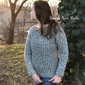 Digital Crochet Pattern for a Women's Raglan Sleeve Pullover Sweater image 7