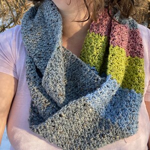 Digital Crochet Pattern for an Easy Infinity Scarf or Cowl for Winter ...