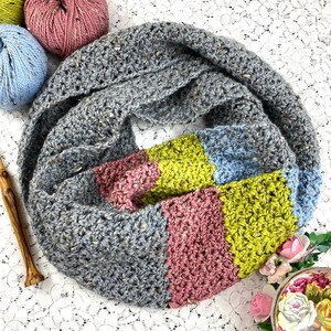 Digital Crochet Pattern for an Easy Infinity Scarf or Cowl for Winter ...