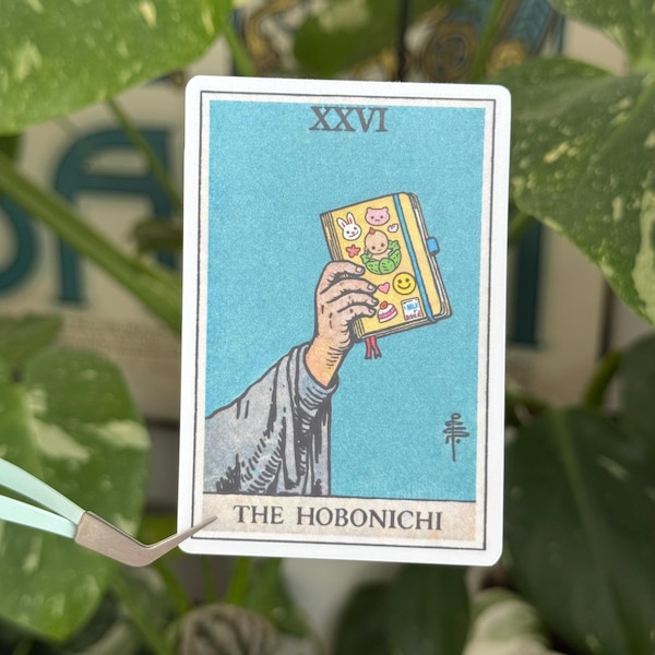 The Hobonichi With Stickers Tarot Card Sticker