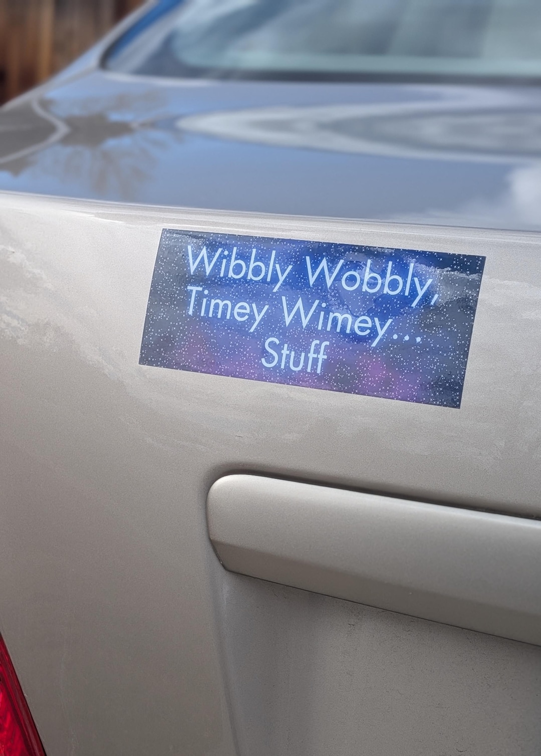 Wibbly Wobbly Timey Wimey Stuff UV Bumper Sticker - Inspired by Doctor ...