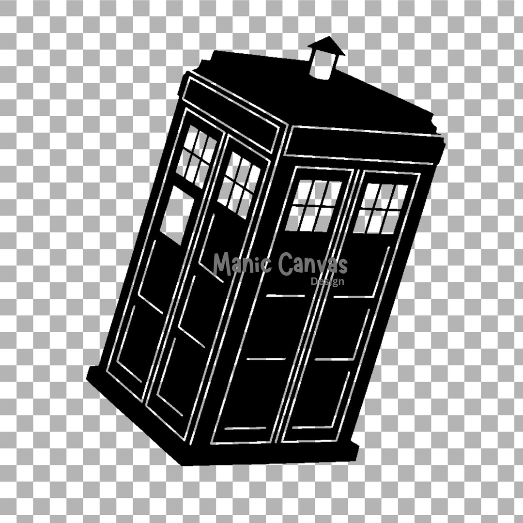 Doctor Who Inspired Black Tardis Cutout - Digital Clip Art File - Etsy