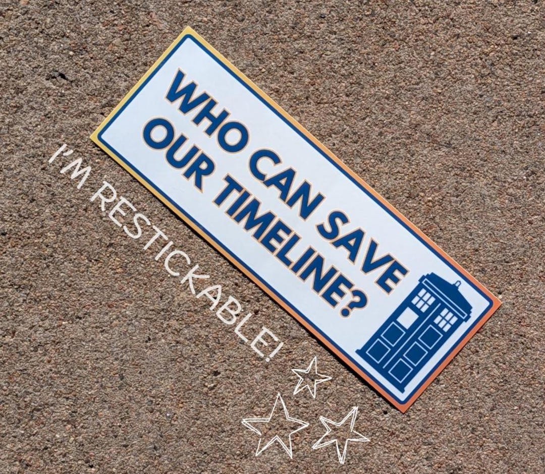Doctor Who Tardis Inspired Bumper Sticker/car Magnet - Timeline Series ...