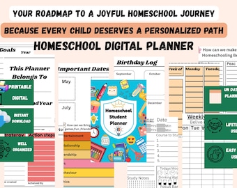 Homeschool Planner Printable: 400+ Pages, Fillable PDF & Google Sheet