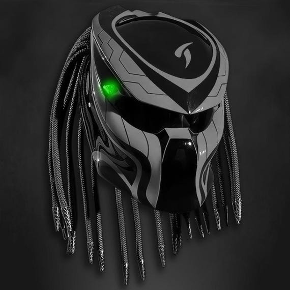 futuristic motorcycle helmet led Stripes Biker Dope a Halloween party SMART HELMET LIGHT EYE