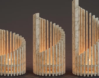 Set di 3 portacandele a spirale moderni