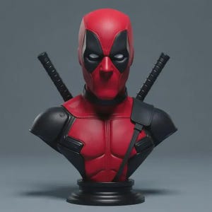 デッドプール バスト – 高精細 3MF デジタルモデル | 15 cm プリント準備完了