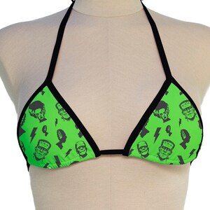 Green Frankenstein String Bikin and Triangle Top