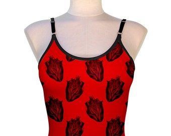 Cheeky High Cut Bleeding Heart  Bodysuit - Available in six sizes