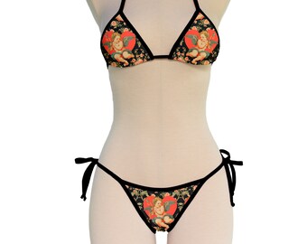 Cherub - String Bikini and Triangle Top