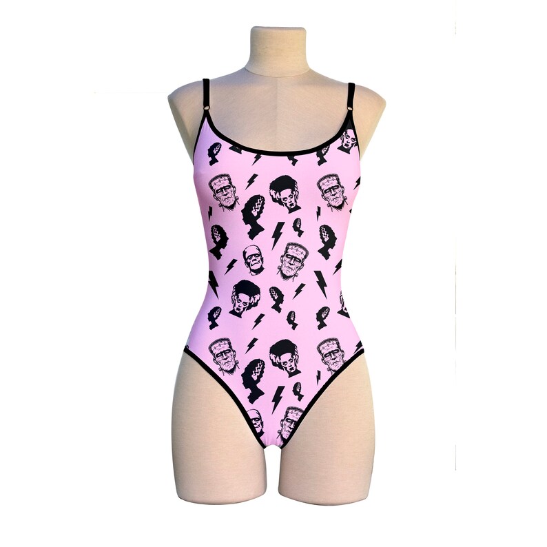 Pink Frankenstein  Bodysuit   Cheeky or Classic Cut  image 1